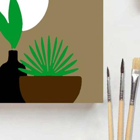 

♞ Paint by number PAINTING PLANT 20x20 Painting kit/Set Melukis - PAINTING PLAN ♠