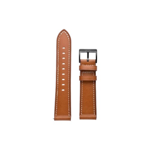 Amazfit Leather Strap Smartwatch Strap 20&amp;22mm for GTS/GTR/Bip Series - Cokelat, 20mmLeather Strap