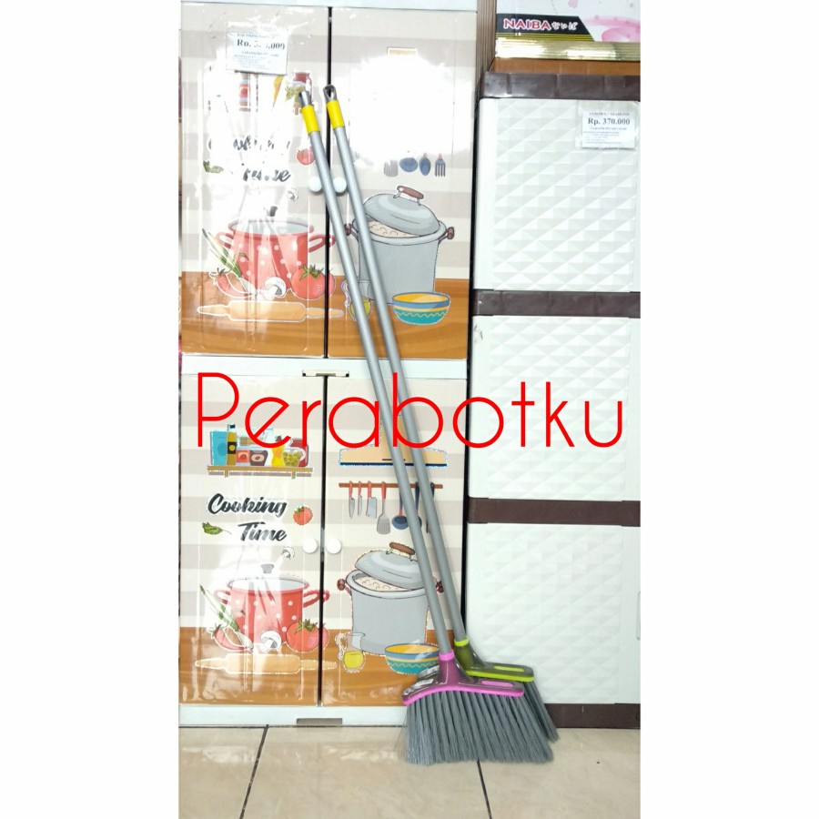 Sapu Nilon Vienna GBU Plast / Sapu Injuk Plastik / Sapu Gagang Panjang