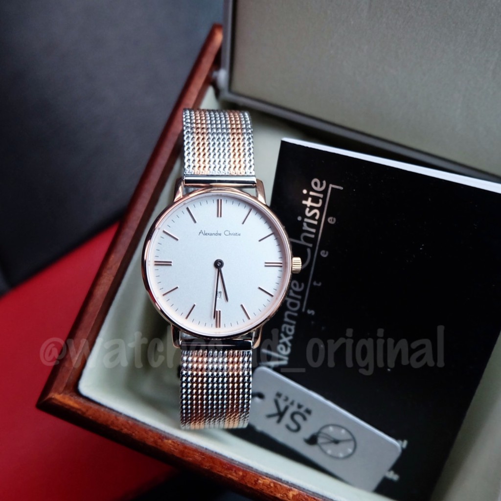 Jam Tangan Couple Alexandre Christie 8582 Original