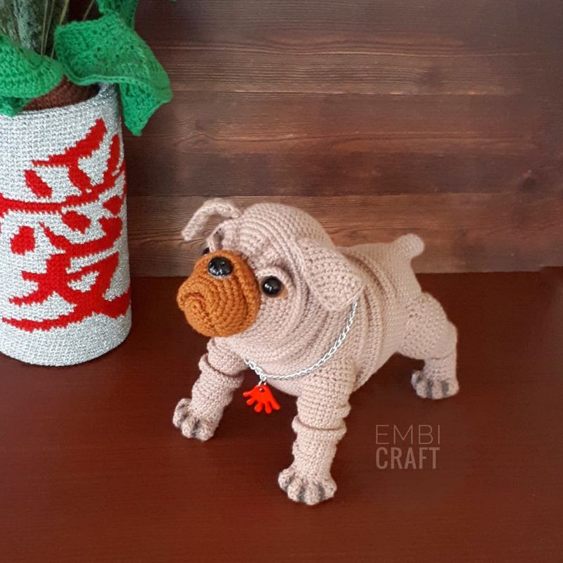 Amigurumi bulldog | bulldog english | boneka puppy doggie