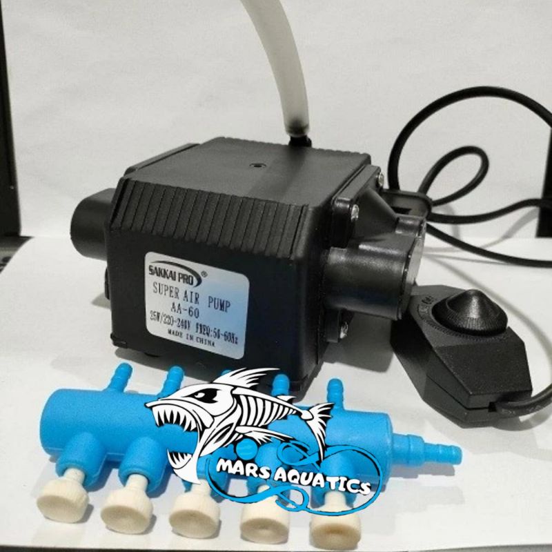 Aerator Pompa Udara Aquarium Sakkai Pro AA 60 5Lubang