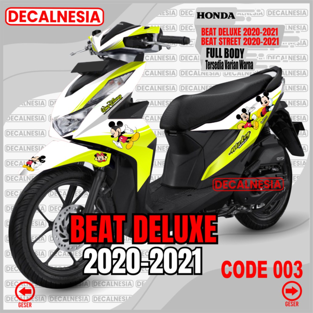 Jual Decalnesia Decal Beat Deluxe 2021 Street New Full Body Stiker Motor Honda 2020 Mickey Mouse Sticker Modif Dekal Variasi Aksesoris 2022 C003 Indonesia Shopee Indonesia