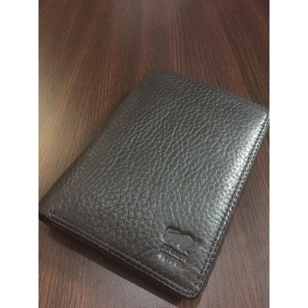 Dompet 3-DIMENSI kulit sapi asli berkualitas!! jahitan rapih dab banyak slot penyim kartu #dompet #dompetpria #dompetlipat-Hitam jeruk