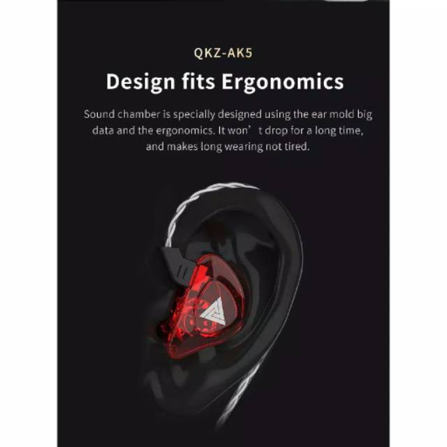 QKZ AK5 with Mic Wired Earphone Stereo Sound Headset In Ear Earphone