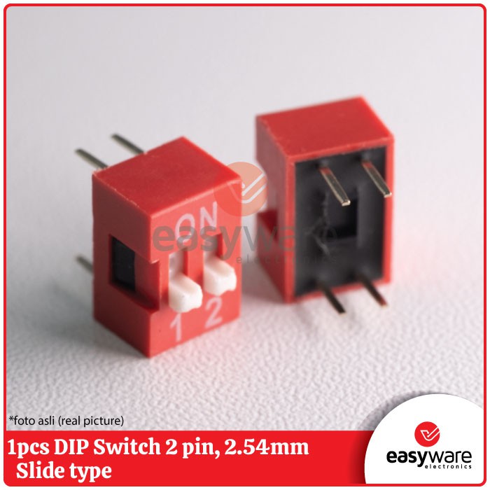 DIP SWITCH 2 PIN DIP SWITCH SLIDE 2X2PIN 2.54 MM