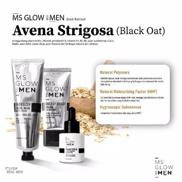 MS GLOW FOR MEN - PEMUTIH WAJAH PRIA )