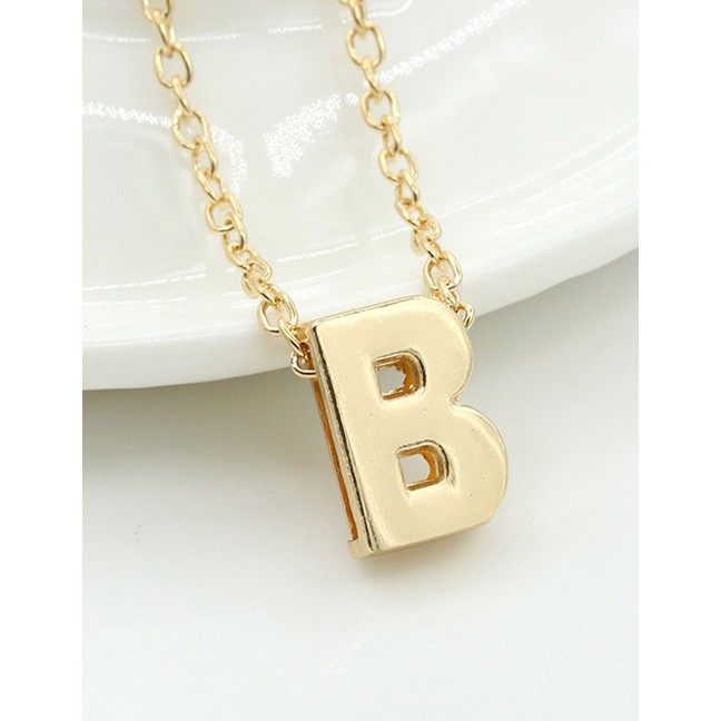 LRC Kalung Fashion Gold Color Letter A-I Shape Decorated E9284X