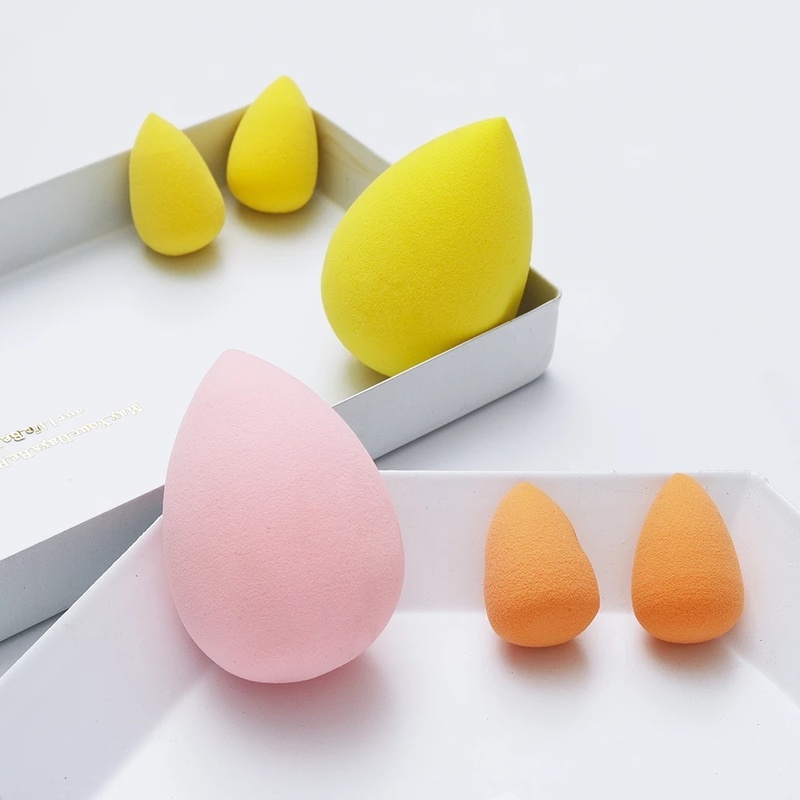 [3 Pcs Set Mix Color Makeup Sponge Blender] [Latex-Free Foundation Blending Sponge] [Cosmetic Puff For Applying Powder,Cream,Liquid]