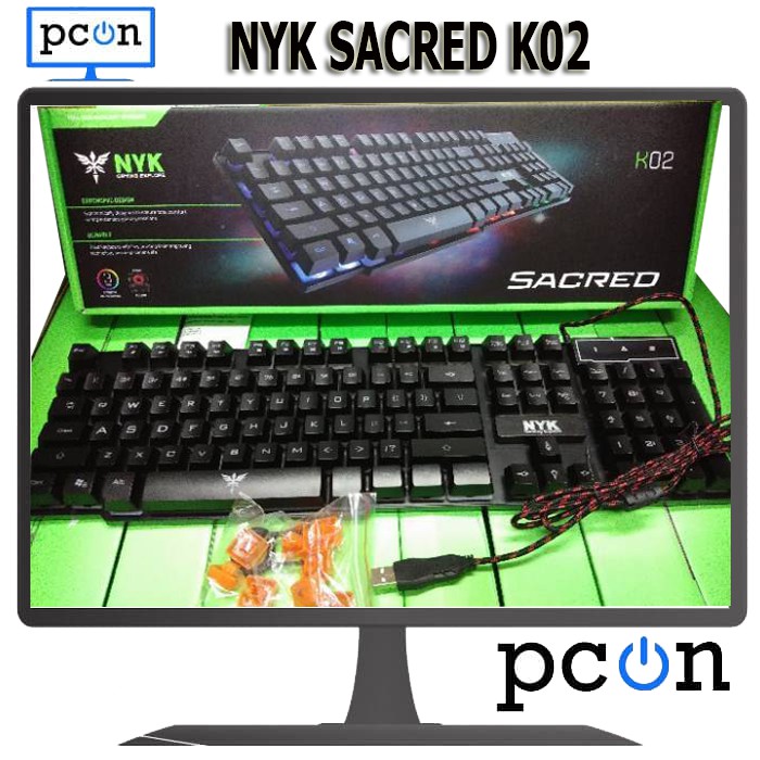 Keyboard Gaming Murah NYK K-02 FULLSIZE RGB LED Backlight K02