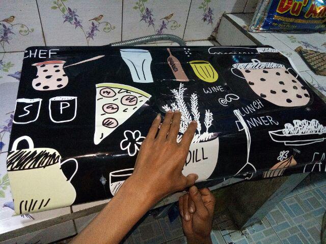 Stiker Kompor Motif Master Chef Warna Hitam