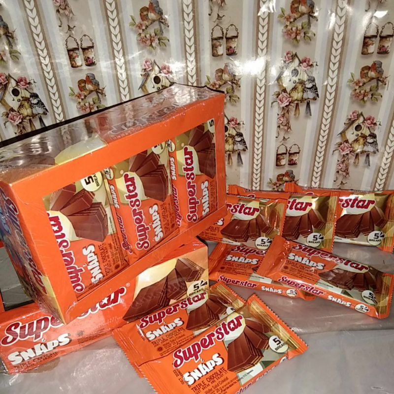 

roma superstar snaps wafer coklat isi 12pisc berat bersih@216g