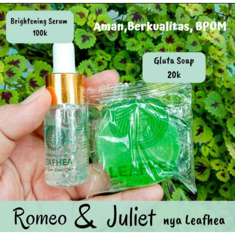 paket leafhea soap & leafhea brightening serum
