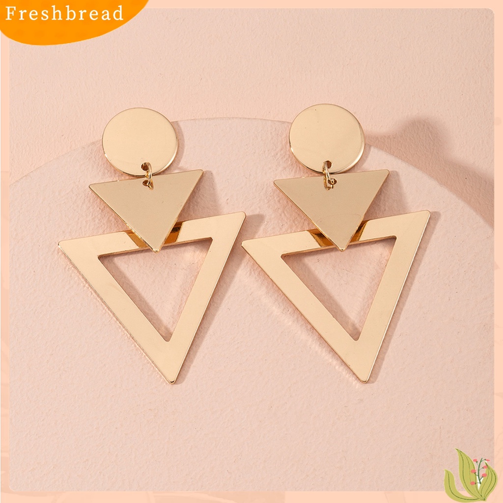 Terlaris Female Fashion Triangle Shape Hollow Drop Dangle Earrings Jewelry Accessories