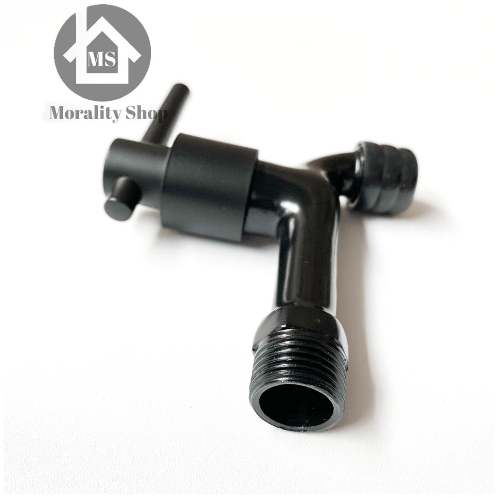 Kran Taman Minimalis HITAM murah FKT54BL- Keran Air Tembok kamar Mandi bak air Black faucet Y21