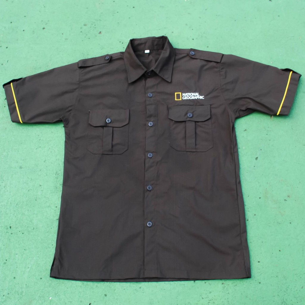 KEMEJA NATIONAL GEOGRAPHIC COKLAT - PREMIUM QUALITY