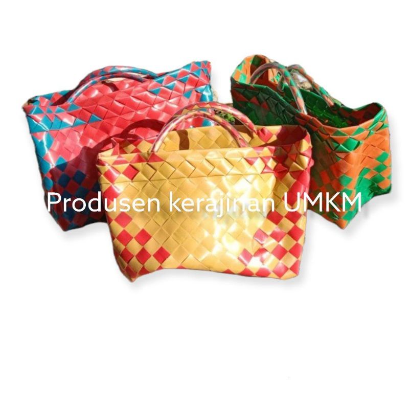 Tas anyaman plastik tas hadiah tas hampers tas berkat tas tahlil
