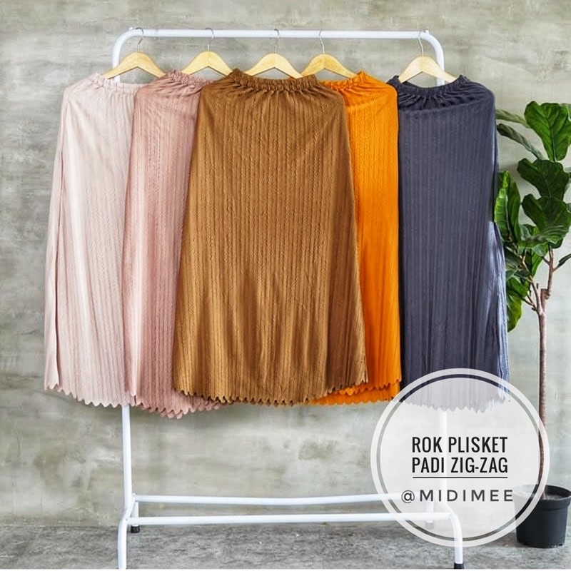 ROK PLISKET PADI ZIGZAG DEWASA|ROK PLISKET PADI HQ