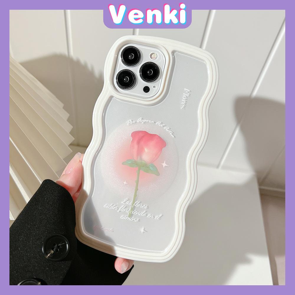 iPhone Case Candy Color Wave 2-in-1 Silicone Soft Case Airbag Shockproof Protection Camera Rose Flower Compatible For iPhone 11 Pro Max 13 Pro Max 12 Pro Max 7Plus xr XS Max