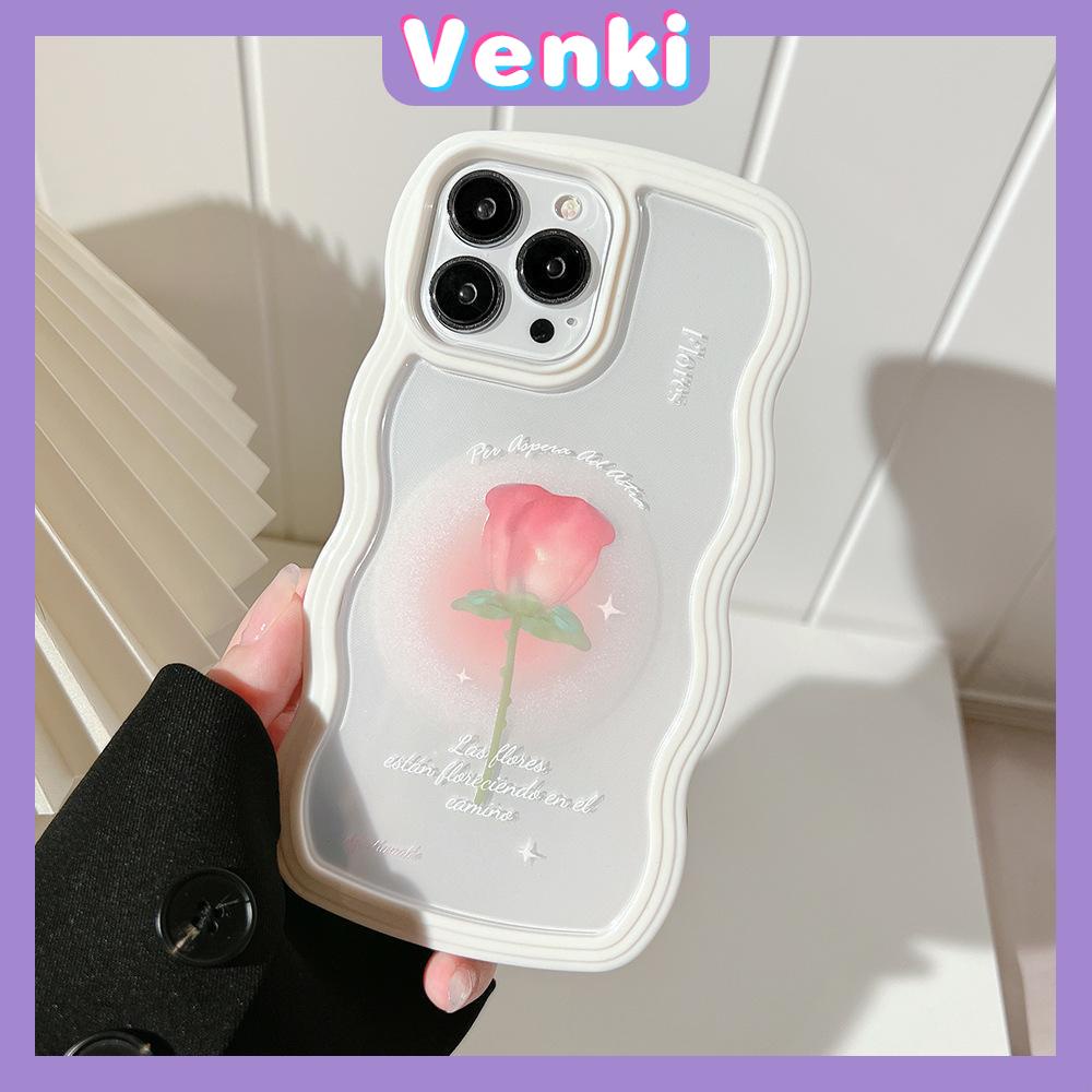 iPhone Case Candy Color Wave 2-in-1 Silicone Soft Case Airbag Shockproof Protection Camera Rose Flower Compatible For iPhone 11 Pro Max 13 Pro Max 12 Pro Max 7Plus xr XS Max