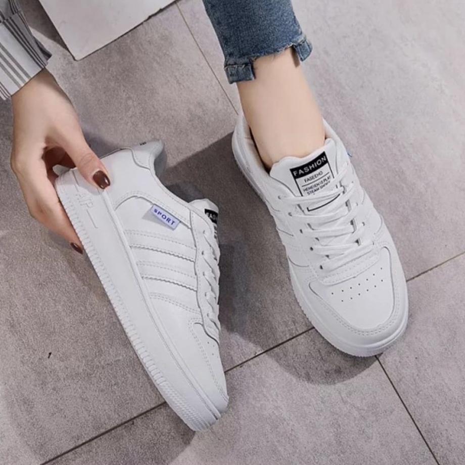 Terbagus.. Sepatu Sneakers Pria Wanita/ Sepatu Pria / Sneakers Wanita Fashion SPORTY GARIS Import Pu