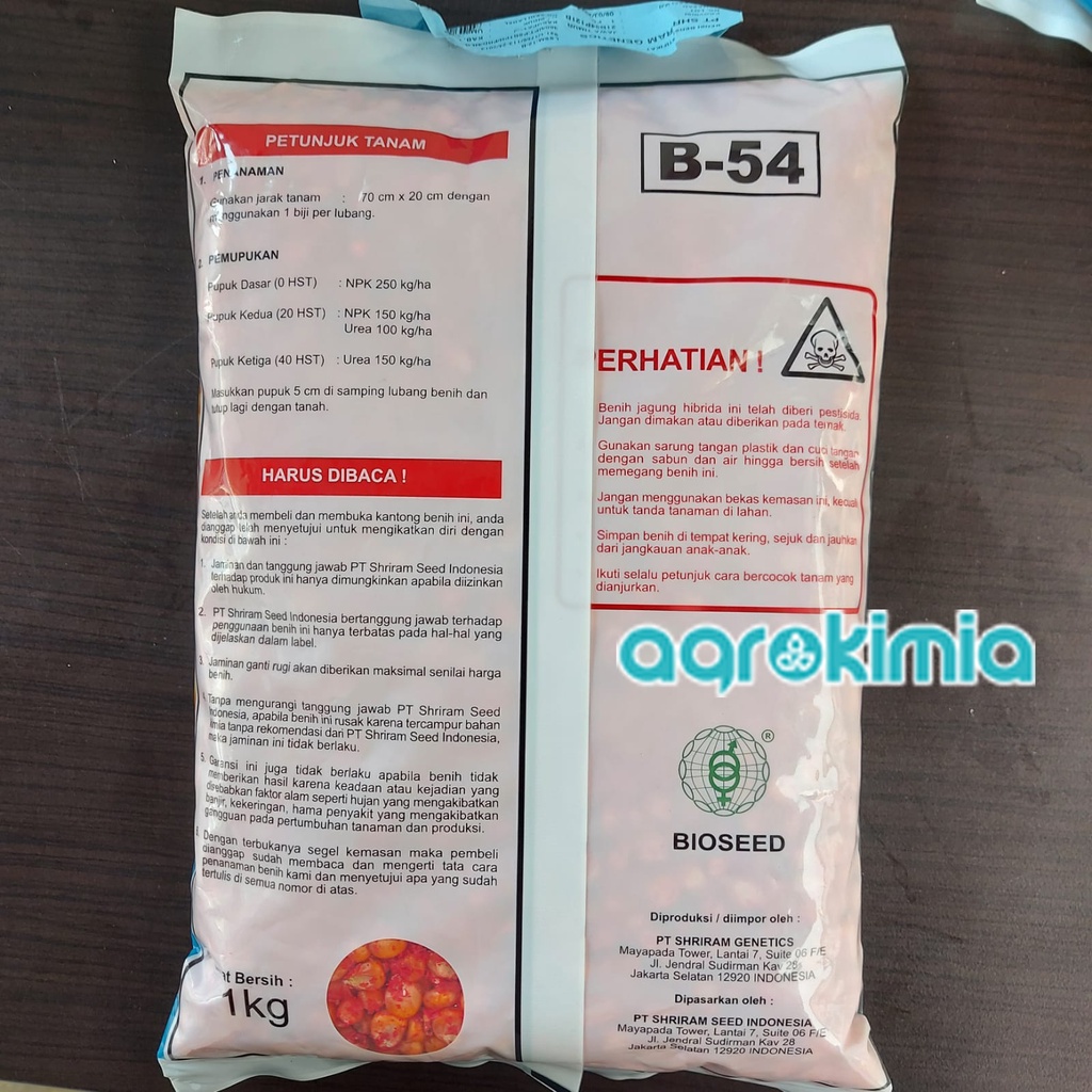 Benih Bibit Jagung Hibrida Bioseed B-54 Kemasan 1Kg