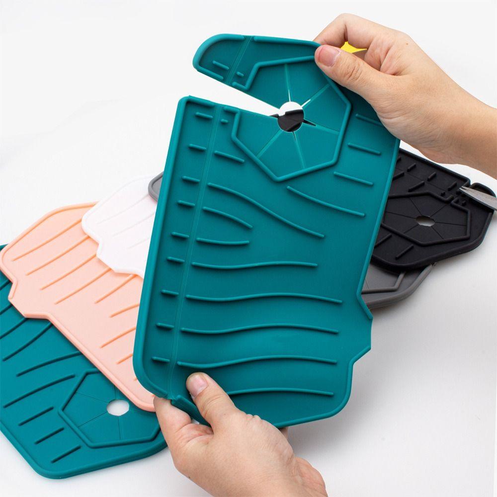 Piring Sabun Nanas Silikon Dengan Saluran Air Built-in Sikat Bibir Spons Botol Organizer Nampan Wastafel