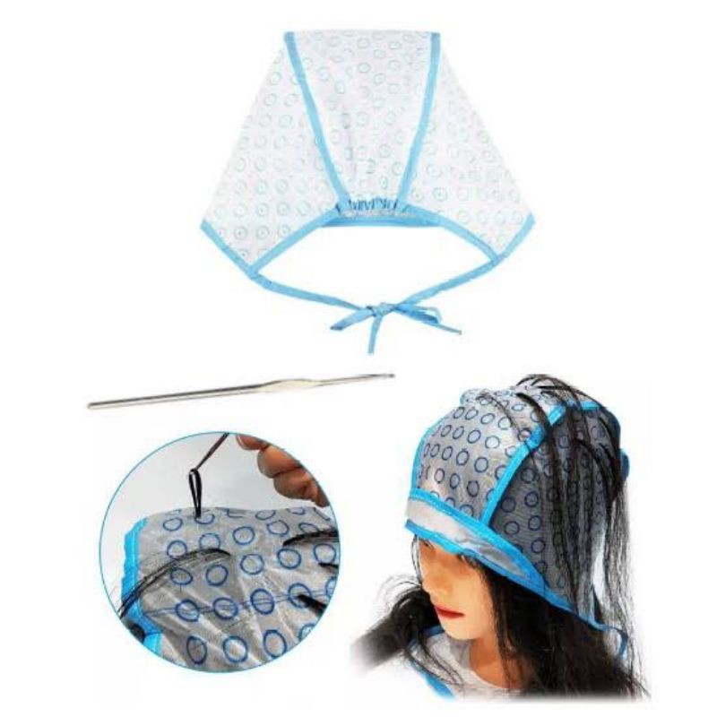 TOPI HIGHLIGHT CAT RAMBUT PLASTIK + PENGAIT PLASTIK