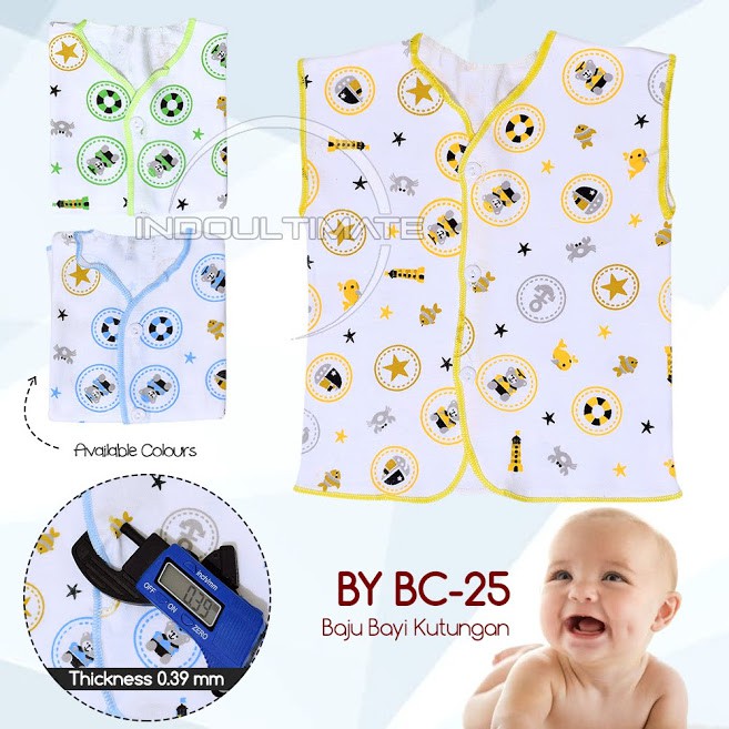 Baju Bayi DIPFY Double Knit 100% Katun tebal/Pakaian Kaos Atasan bayi newborn baru lahir murah bc-25