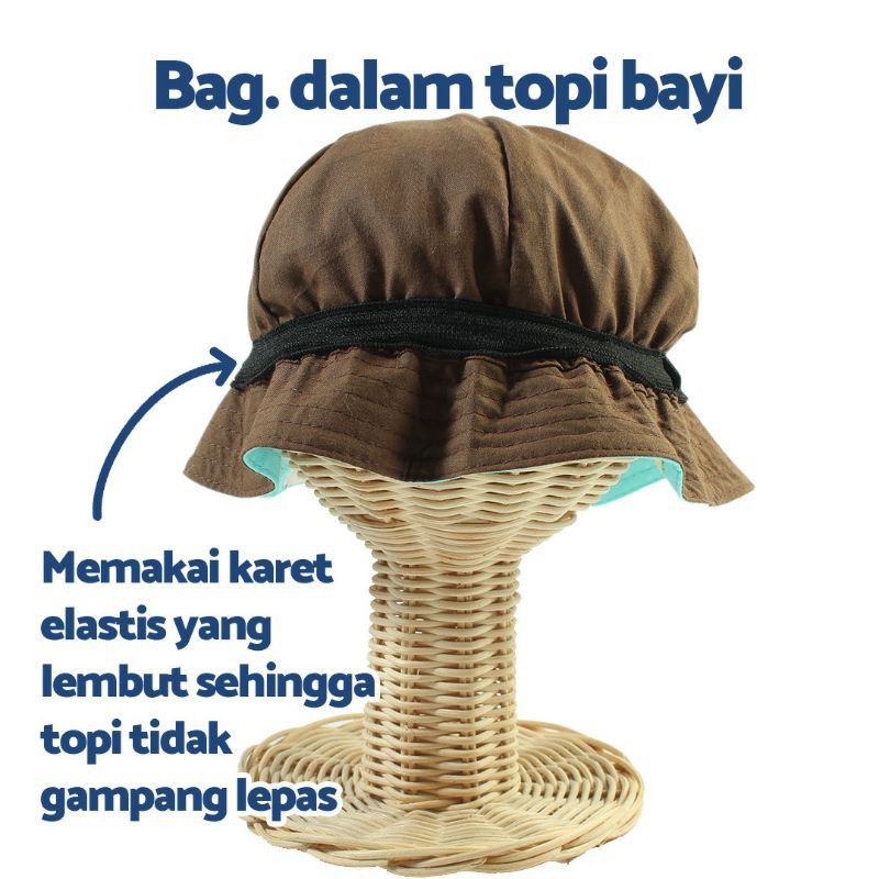 Topi Bucket Bayi Karakter - Topi Visor Faceshield Bayi Lucu