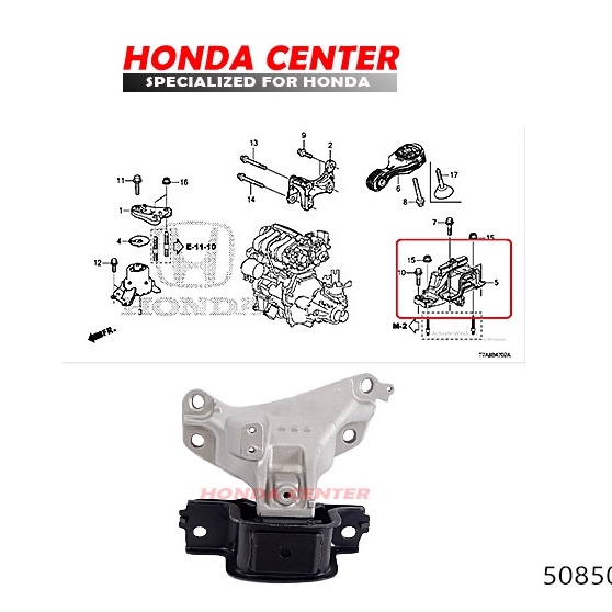 engine mounting gantungan mesin dudukan mesin kiri hrv 1500cc