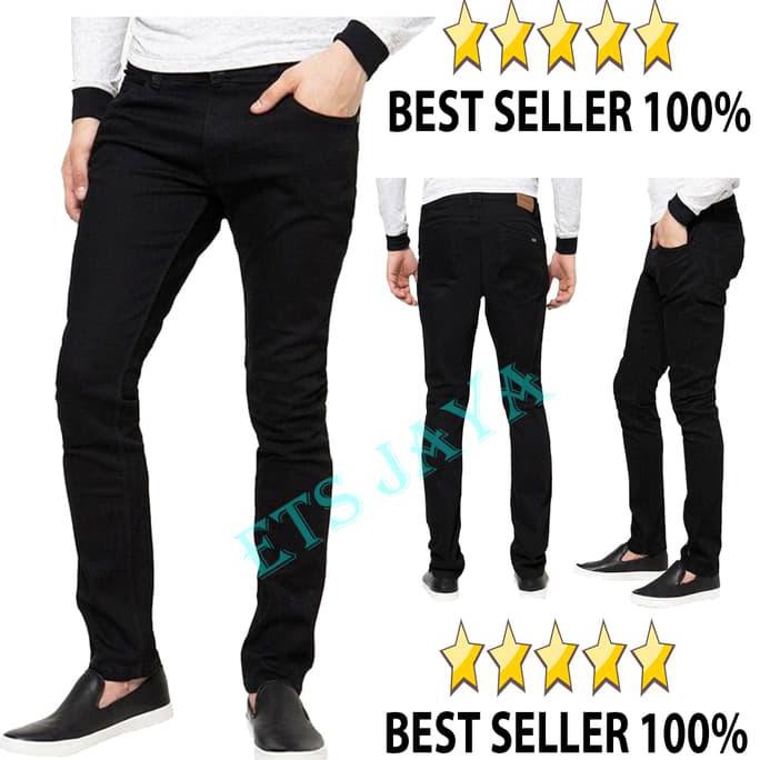 PRODUK TERBAIK CELANA JEANS HITAM SKINNY \\U002F SLIMFIT PANJANG PRIA - DC - LEVIS - LOIS -