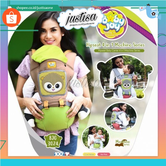 Promo !! GENDONGAN BAYI HIPSEAT  BABY JOY MOCHINO SERIES- GENDONGAN BAYI 4IN1