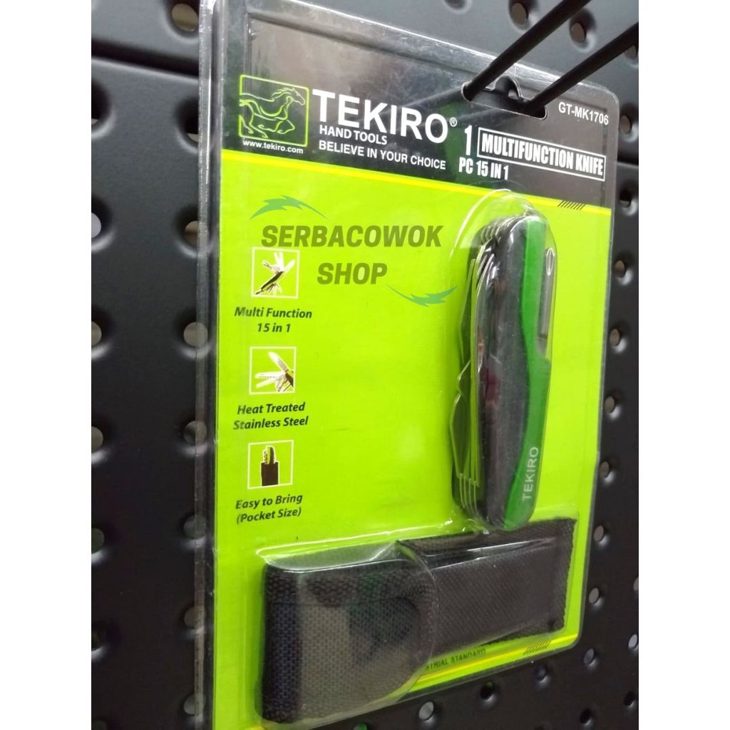 Tekiro Pisau Lipat Multifungsi 15 in 1 Multifunction Knife Termurah Berkualitas