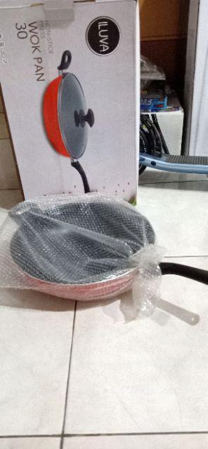 Iluva Wok Pan 30cm Teflon Elegan Murah Berkualitas 0461
