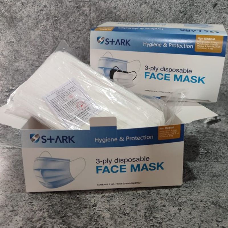 MASKER EARLOOP PUTIH STARK ISI 50