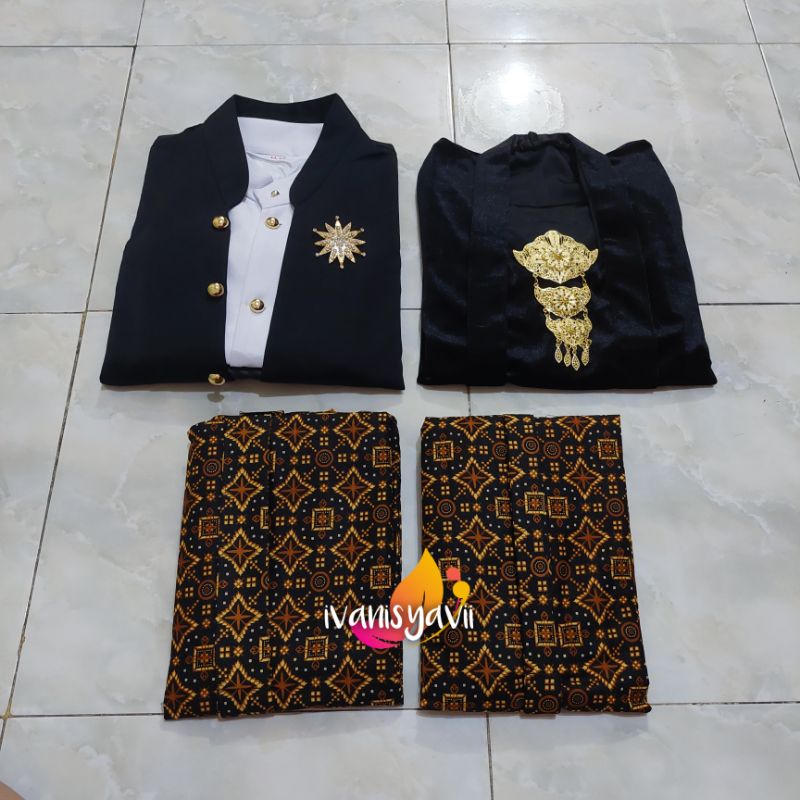 Baju Couple adat jawa / Baju prewedding - Motif Nitik, Model Hewes