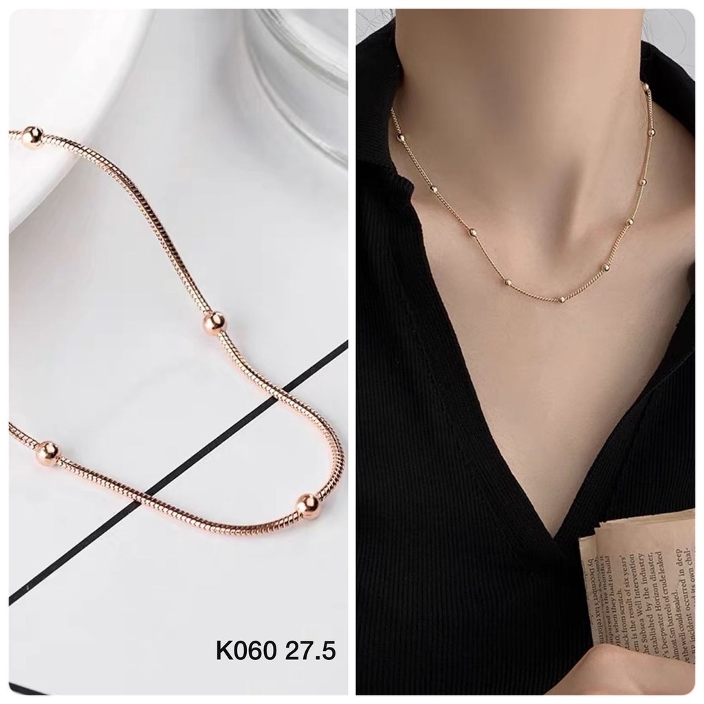 COD! kalung titanium wanita model chocker bijilada rantai belut anti karat import