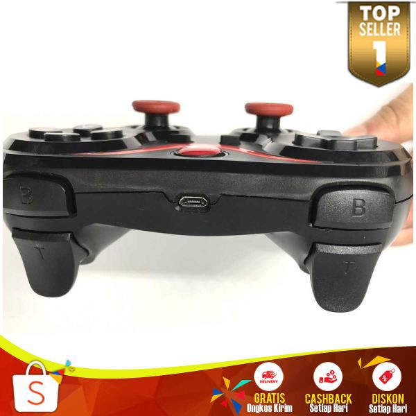 Gamepad for Smartphone&amp;Smart TV Box Terios Nyaman Bluetooth Wireless Game Pad Handphone Cooling Pad