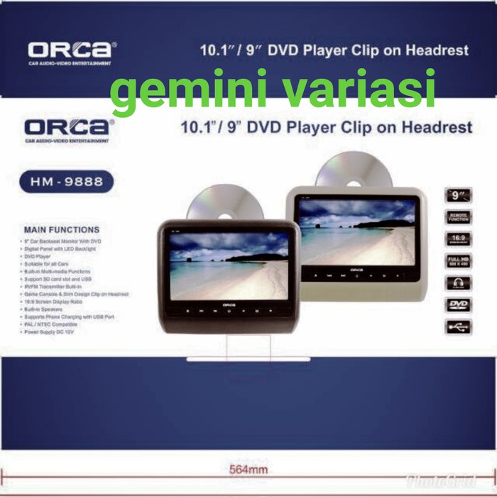 TV HEADREST CLIP ON 9 EE D-77 INCH ORCA MOBIL BRV HRV ALL NEW CRV FREED