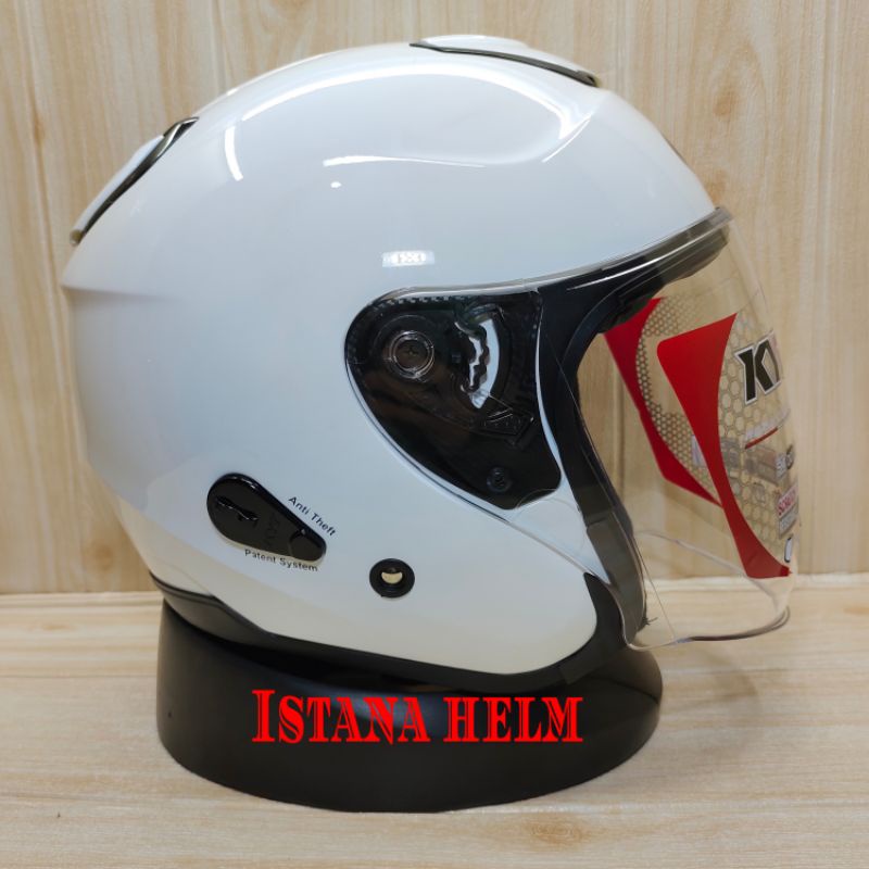 helm kyt kyoto r solid white original helmet