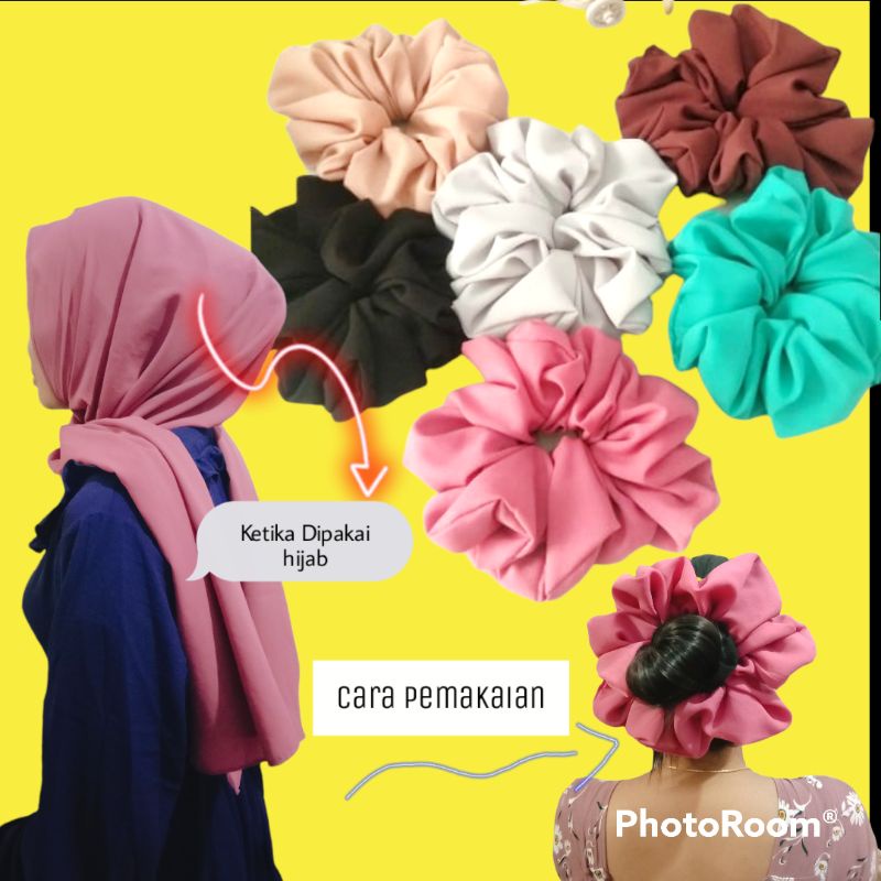 Scrunchie ikat rambut hijab cepol jumbo