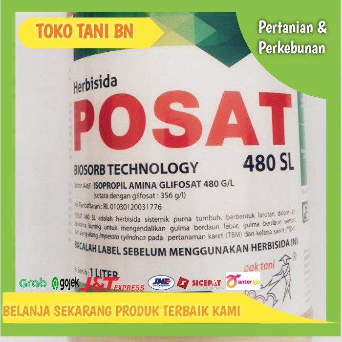 Herbisida Posat 1 Liter / Racun Rumput / Obat Rumput