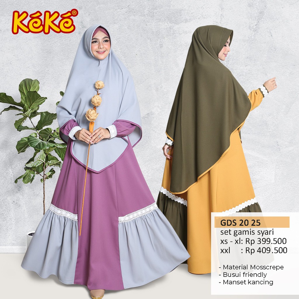 GDS 20 25 Gamis Dewasa Syar'i Keke