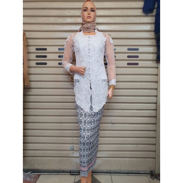 setelan kebaya akad/ kebaya sepinggang/ kebaya nikah/kebaya modern/ kebaya akad jumbo