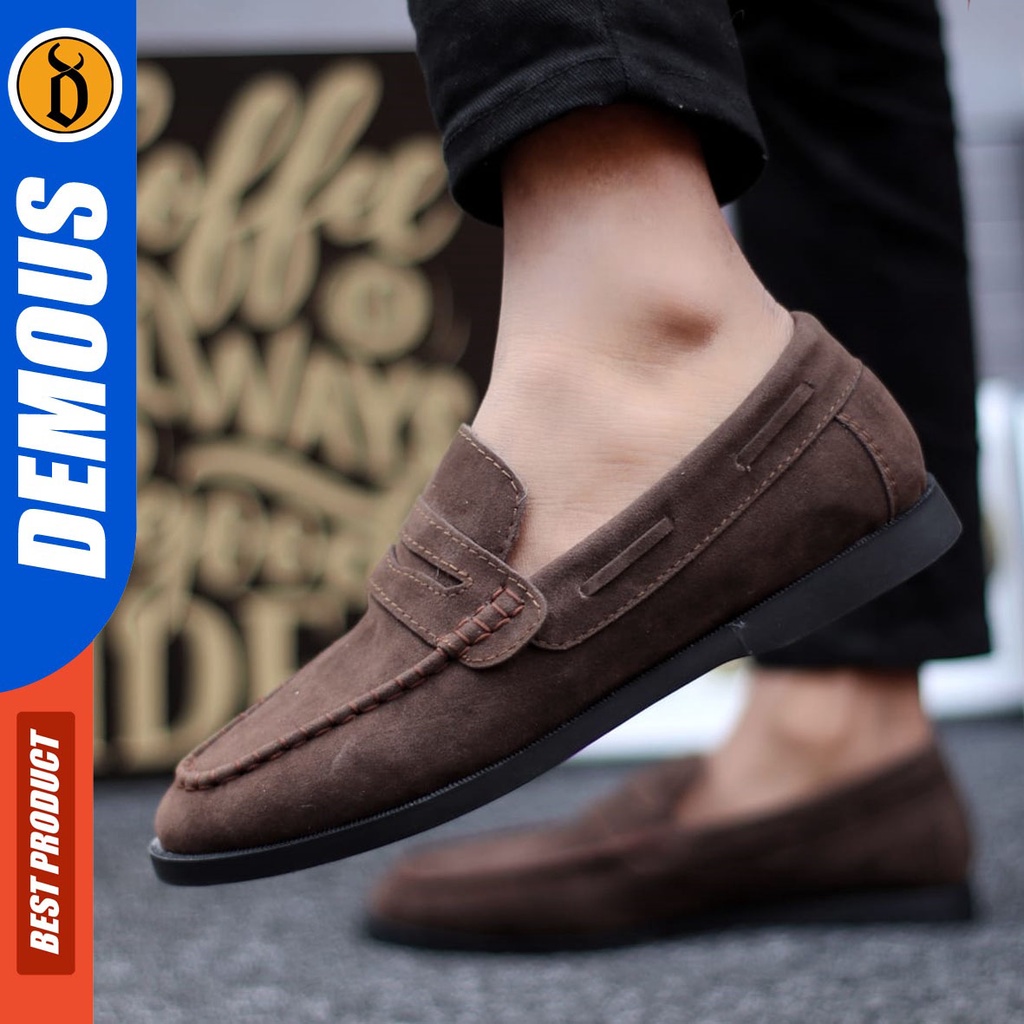 DEMOUS Zanemba - Sepatu Slip On Casual Slop Santai Pria