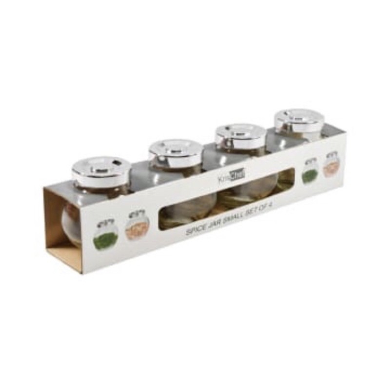 Set Tempat Bumbu Dapur Kaca Krishome