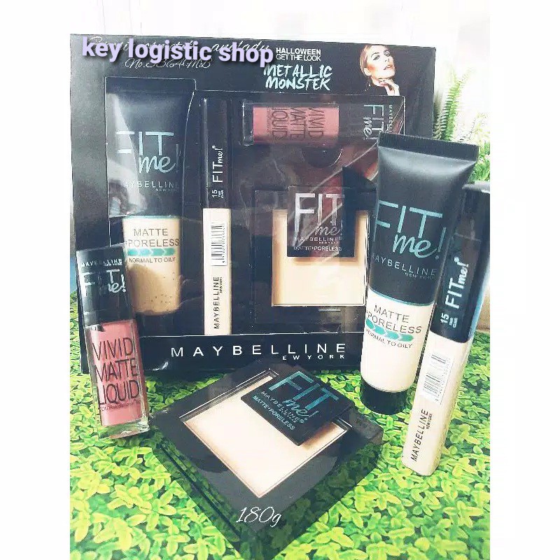 Maybelline Fit Me 4in1 Foundation - Concealer - Bedak - Lipcream