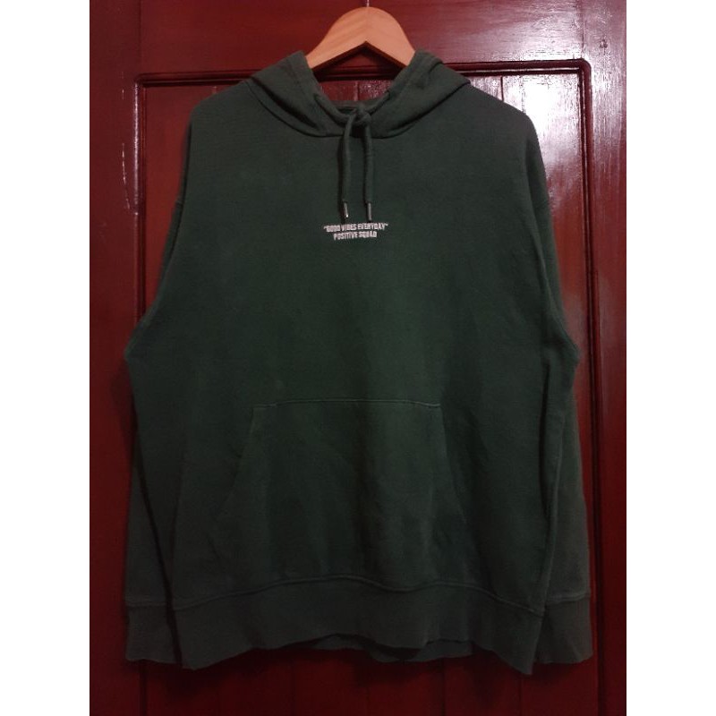 Hoodie second basic hijau