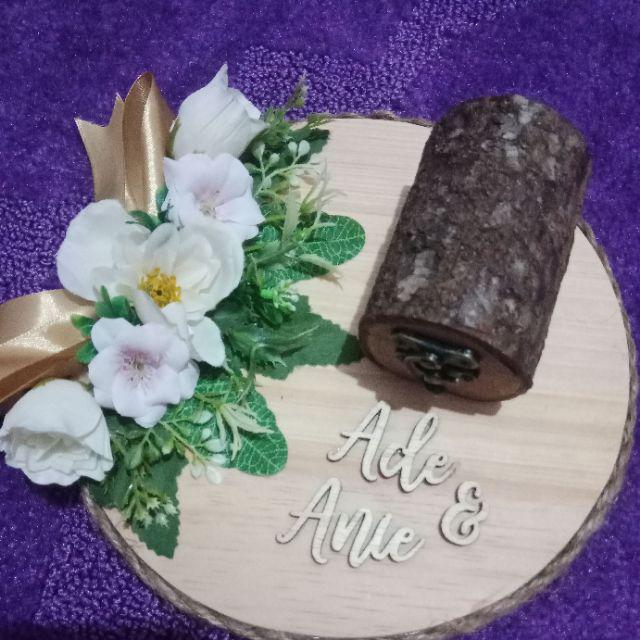 Ring Bearer Kayu - Kotak Cincin Rustic